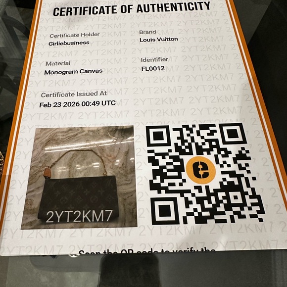 Authentic Louis Vuitton Brown Monogram Pochette Cert. Of Authenticity - Picture 2 of 12
